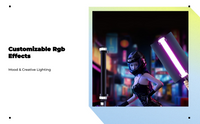 RGB LED light, adjustable color temp.