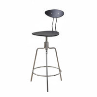 Adjustable Stool with Backrest Vintage aesthetic Seating Furniture Easy Assembly