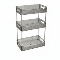 Tiered Cosmetic Holder Space-Saving Countertop Organizer Clear Design for Adults