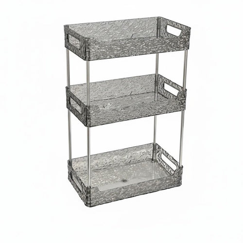 Tiered Cosmetic Holder Space-Saving Countertop Organizer Clear Design for Adults