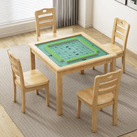 实木麻将桌手搓牌桌简易象棋扑克棋牌桌适老人休闲棋牌室四方桌子