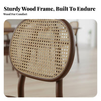 Cane Spine Chair Nordic Theme Household Furniture Woven Spinerest Minimalist Design for Hosts, Adults, Dining Room, Hotel, Cafe