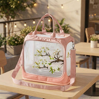 Bird Carrier and Parrot Travel Bag, Oxford Cloth Pet Bird Bag with Transparent Breathable Window, Portable Bird Cage for Small Parrot Parakeet