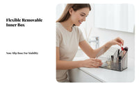 Clear Cosmetic Divider Tray Easy to Clean Divided Storage Tray flexible Design