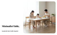 Modern Design Rectangular Table with 4 Chairs Minimalist design 5-Piece Dining Group Space-Saving Dinette Set abrasionResistant Surface for Small Families, Apartment Dwellers, Homeowners, Kitchen, Open Plan Living