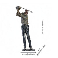 Golf Resin Figurine 3D Golf Player Figurine Textured Surface for Study