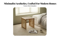 Square Woven Stool artisanal Small Decorative Stool Chic Design for Homeowners
