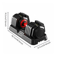 Adjustable Dumbbell Pair Space-Saving Dumbbell Pair with Base