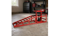 Car Service Ramp Sloped Hydraulic Car Ramp Garage Equipment Measured Markings Heavy Duty Steel