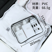 Clear PVC Travel Toiletry Bag, Portable Waterproof Dustproof Cosmetic Organizer with Large Capacity