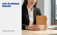 Cork Pattern PU Notebook, Eco-Friendly Elastic Band, Business Office, A5 Size, Soft Leather Cover