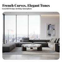 Italian & design Round Coffee Table Marble Pattern Top circular table with cone-shaped Base Minimalist furniture aesthetic Furnishing Designer Inspired for Interior Designers, Art Lovers, Apartment Dwellers, Living Room, Lounge Area, Office