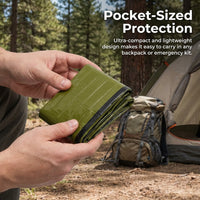 Emergency Sleeping Bag Lightweight PE Foil Thermal Sack, Waterproof Windproof My #variant:Army Green