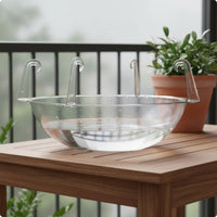 Plastic Hanging Basket Tray 14-Inch Clear Plastic Saucer Raised Rim