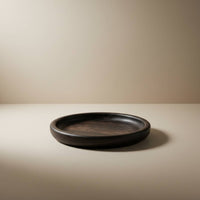 Wood Beverage Tray Minimalist Design Wooden Round Tray Easy to Clean