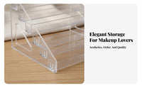 Tiered Makeup Holder Space-Saving Cosmetic Organizer Easy Assembly for Bedroom