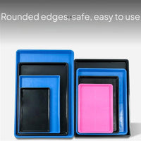 Rectangular Thickened PVC Pet Tray Set, Black, 90x60cm