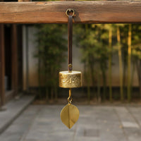 Easy to Hang Chinese Design Wind Chime Long-Lasting Construction Asian Design Hanging Bell Weather Resistant Vintage Copper Bell for Garden, Patio, Doorway