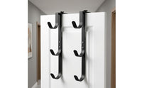 2 Pieces Easy to Install Fence Hanger with Adjustable Clamp Multi-Purpose Triple Hook Hanger Space-Saving Tool Holder Heavy Duty for Gardeners, Outdoor Patio, Backyard Garden