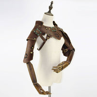 Shoulder Battle Gear with Arm Guards Distressed Arm Guards Knight Bracer for Stage Performance