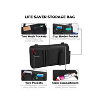 Wheelchair Storage Bag Multifunctional Armrest Hanging Bag with Cup Holder, Oxford Cloth Organizer