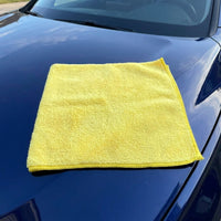400 GSM Microfibre Towel with High-Low Pile Cleaning Cloths, 40x40cm Microfibre Towel for Car, Quick-Drying Cleaning Cloths for Glass