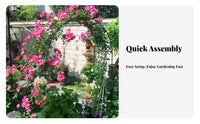 Climbing Plant Arch Weather-Resistant Garden Arbor Good Load-Bearing Easy Assembly for DIY Hobbyists, Partners, Walkway, Patio