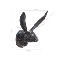 Rabbit Head Wall Hook Rustic Rabbit Wall Hook Vintage for Entryway, Hallway