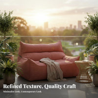 Oversized Pouch Seat Lounger Two-Person Capacity Floor Sofa Small Space Accommodating Lazy Design for Young Adults, Teens