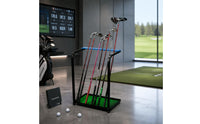 Golf Club Storage Steel Construction Frame Golf Club Display Stand Floor Standing Athletic Gear for Practice Range