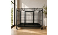 Metal Pet Cage Wheels Wheels Portable Pet Cage Square-Tube Frame