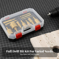 12 Pieces Wear-Resistant Ceramic Tile Drill Bit Set High-Precision Drilling Tile Drill Bit Kit Efficient Chip Removal for Tiling, Workshop