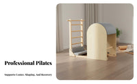 Solid Wood Frame Pilates Ladder Barrel Long-Lasting Construction Wooden Ladder Barrel Ergonomic Design Home Workout Machine High-Density Foam Padding for Beginners, Adults, Office Workers, Core Strengthening, Gym