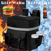 Insulated Delivery Backpack with Large Capacity, Foldable, Oxford Fabric
