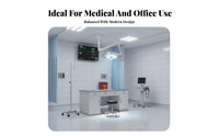 Built-in Storage Pharmacy Examination Table Sturdy and Long-Lasting Oral Workbench Easy to Clean Steel Medical Table with Cabinets Versatile Use for Healthcare Professionals, Pharmacists, Emergency Room, Doctor's Office, Wellness Centers