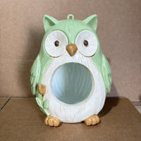 Owl Resin Bird Feeder for Outdoor Garden Hanging