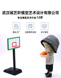 1:12微缩娃娃篮球架仿真迷你运动器材模型娃用过家家玩具模型摆件