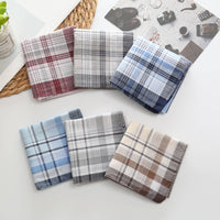 Cotton Plaid Handkerchief Thin Cotton Handkerchief Absorbent