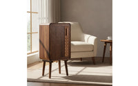 Cabinet Trash Bin with Legs Natural Furniture Compact for Bedroom
