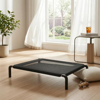 Raised Mesh Dog Cot Curved Legs Elevated Pet Cot Mesh Pet Bed Sturdy