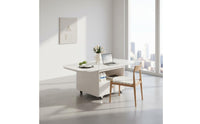 Space Saving Rolling Storage Coffee Table Solid Wood Living Room Furniture for Small Areas