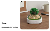 Creative Gift 3D Paper Sculpture Calendar Includes Acrylic Dust Cover Tear-Away Treehouse Notepad Light Up Base for Desk, Study Room