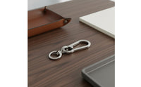Zinc Alloy Figure 8 Carabiner Keychain Coil Loaded Swivel Snap Hook Key Key Holder Electroplated Finish Metal Belt Loop Key Holder for Men, Car