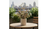 Umbrella Garden Stake Easy Setup Wrought Iron Plant Pick Weather Resistant