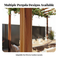 Freestanding Wooden Pergola Weather-Resistant Antique Design Garden Arbor Easy Assembly Garden Grape Trellis for Gardeners, Courtyard
