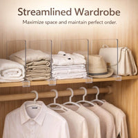 Acrylic Shelf Dividers Set, Clear Acrylic Shelf Separators for Wardrobe, Closet  #variant:PS Plastic