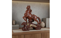 Success Horse Figurine Business Opening Gift Feng Shui Horse Ornament Craftsmanship Astrological Animal Statue for Housewarming, Living Room, Desk