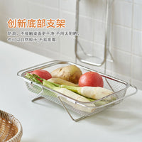 Stainless Steel Expandable Colander and Dish Rack for Kitchen Sink