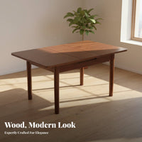 Expandable Rectangular Table with Chairs Modern Minimalist Design Expandable Dining Set Sturdy Construction for Small Areas