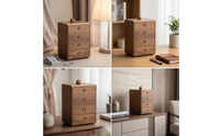 Jewelry Organizer with Drawers 4-Drawer Jewelry Cabinet Wooden Desktop Chest for Dressing Table, Vanity, Desk